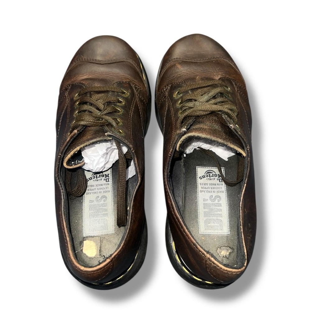 Dr. Martens 8651 Brown Leather Platform Oxfords Made In England Mens 8 Vintage - Picture 6 of 8